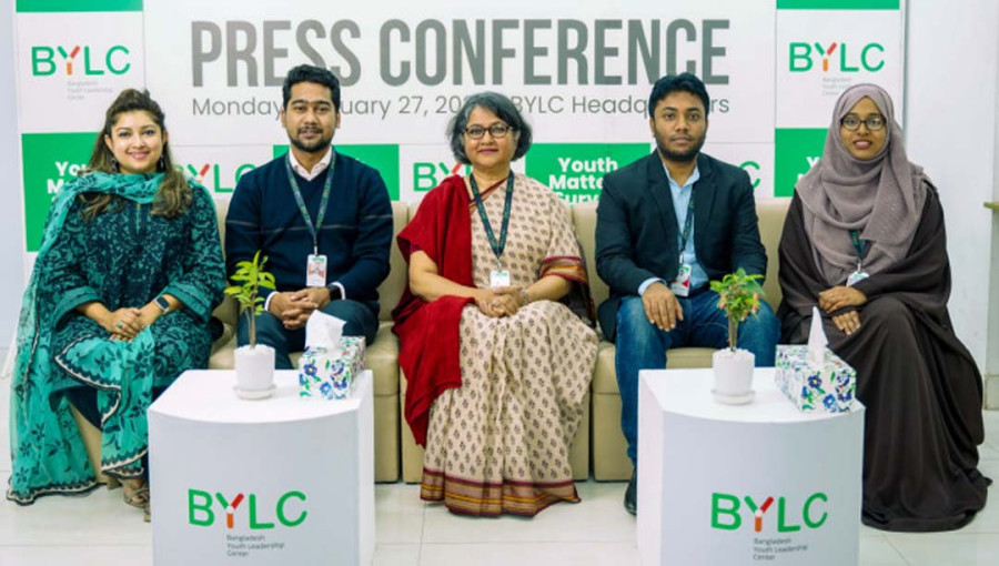 Speakers at the ‘Youth Matters Survey 2024’ organised by the BYLC at its Mohakhali headquarters Photo: Courtesy