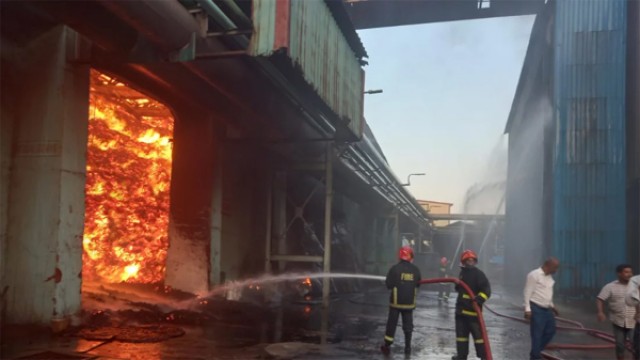 S Alam's Sugar Mill Fire in Chittagong Remains Uncontained After Four Hours