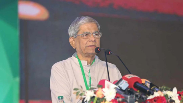 BNP Secretary General Mirza Fakhrul Islam Alamgir speaks at BNP’s extended meeting at the Jatiya Sangsad Bhaban on Thursday, February 27, 2025.