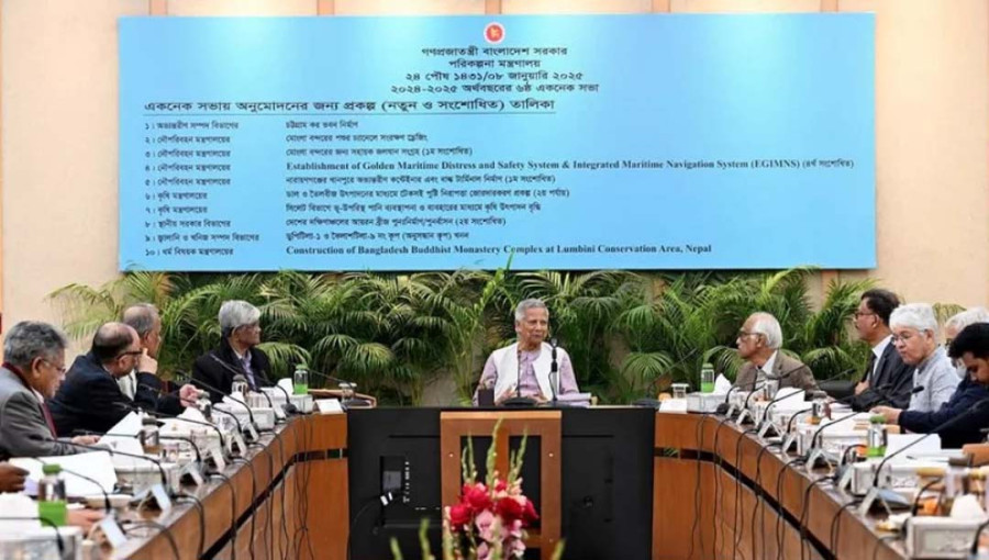 Chief Adviser Prof Dr Muhammad Yunus on Wednesday presided over the 6th Ecnec meeting. Photo: PID