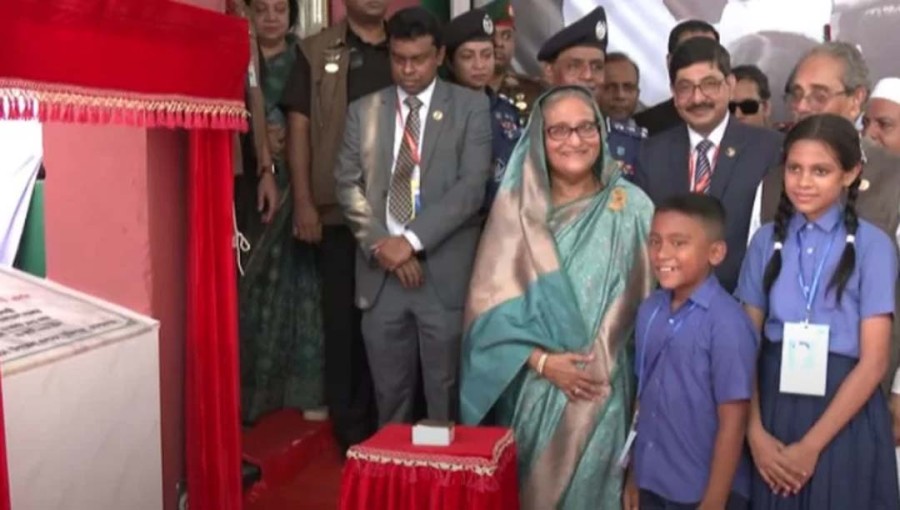 PM Opens ‘Bangabandhu Corner’ at Tungipara School