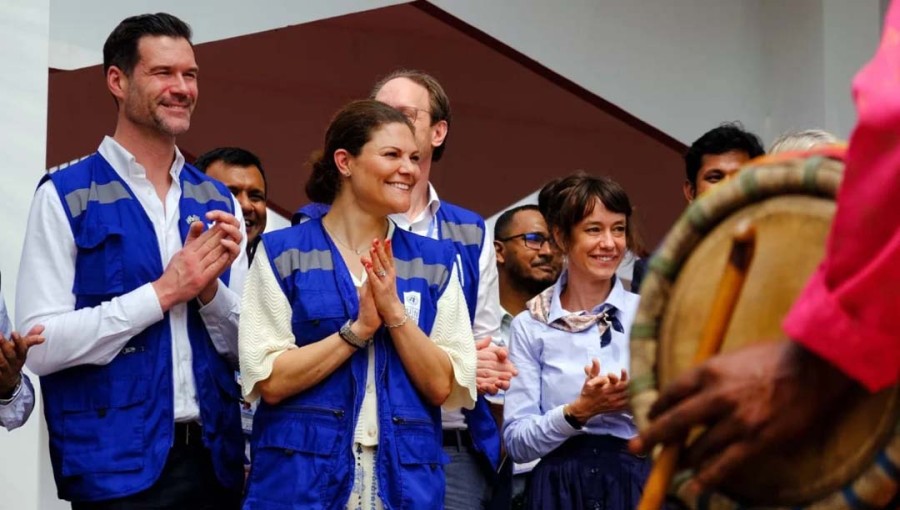 Swedish Minister for International Development Cooperation and Foreign Trade Johan Forssell is pictured alongside Crown Princess Victoria of Sweden during a recent visit to Bangladesh.