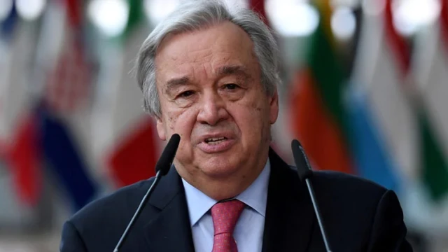 UN Secretary-General António Guterres speaks at the Fourth International Conference on Development Financing in Seville, Spain, urging increased global aid to tackle climate chaos and rising conflict.