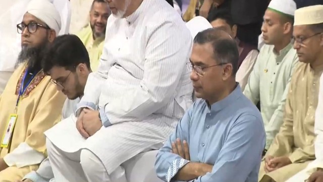 PM Tarique Rahman Offers Eid Prayers at National Eidgah, Greets Nation