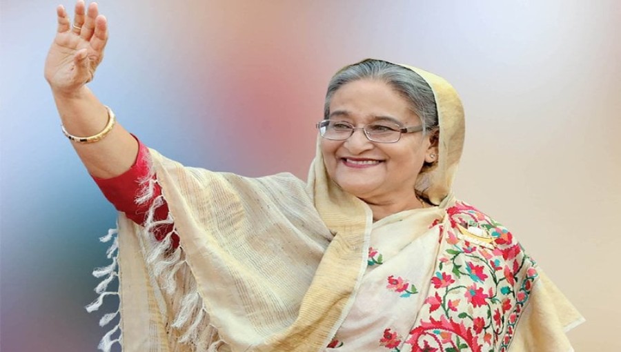 Sheikh Hasina, the prime minister of Bangladesh.