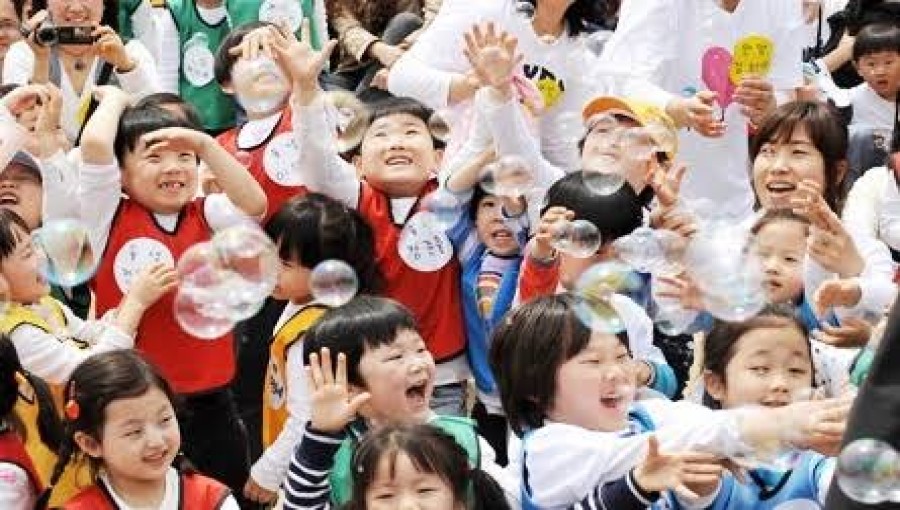 On Children's Day, people of all ages celebrate, and the whole community joins in the fun.