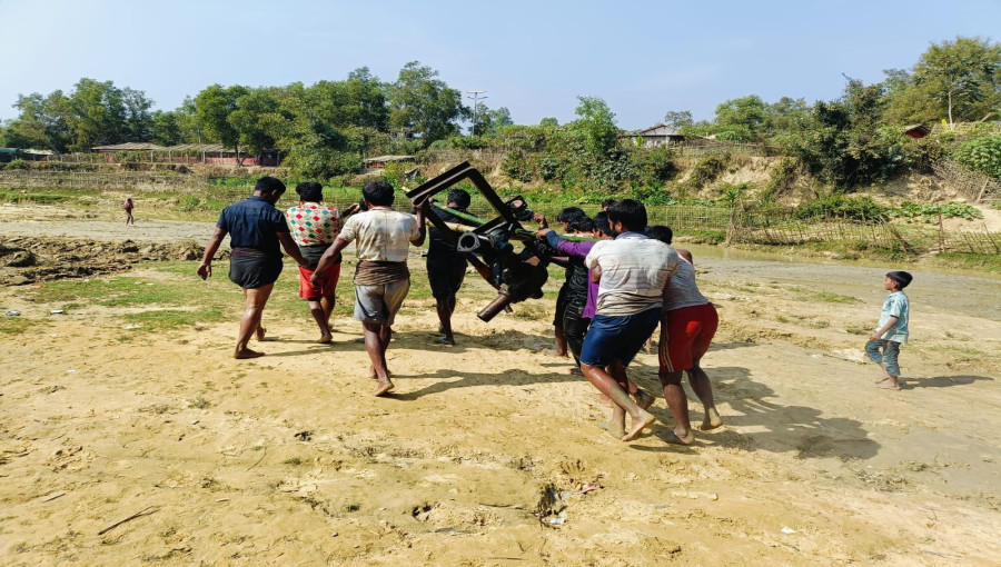 Seized Equipment: Two dredger machines and 8,000 cubic feet of sand confiscated during a joint operation by the Ukhiya Forest Department and Cox’s Bazar South Forest Department in Ukhiya.