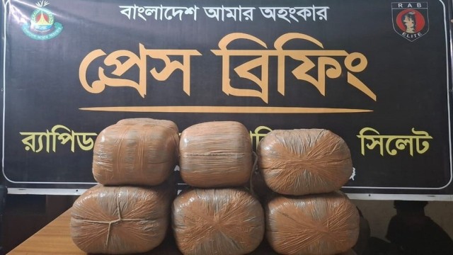 RAB Seizes 53kg Marijuana, Arrests Two in Habiganj