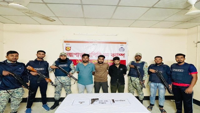 Weapon Recovered as 12 Detained in Rohingya Camp Operation