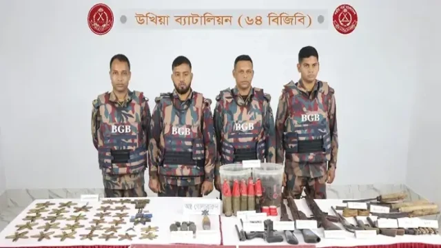 Armed Robbery Gang Clash with BGB in Teknaf; Weapons & Explosives Seized