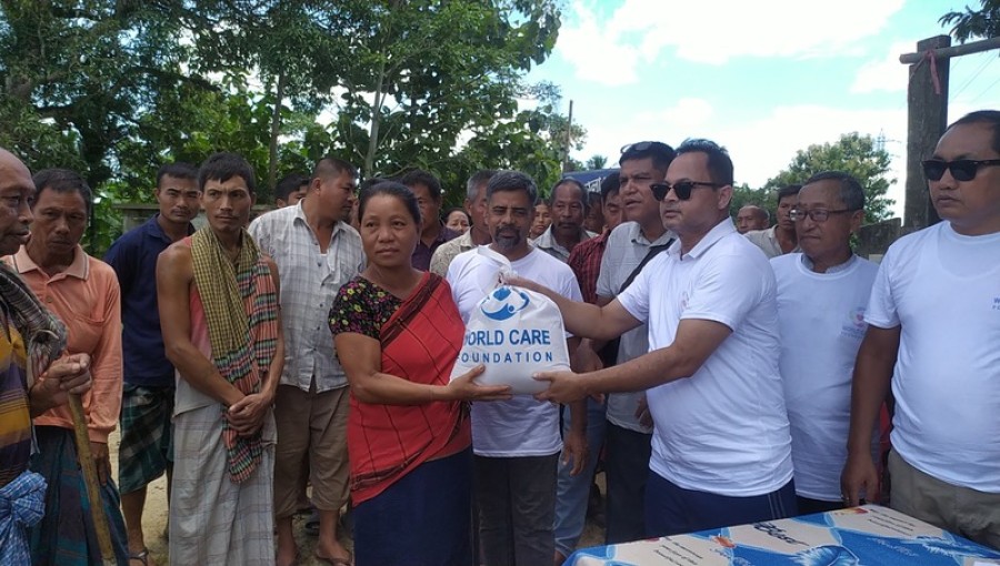 Flood Relief Distribution by World Care Foundation in Khagrachari