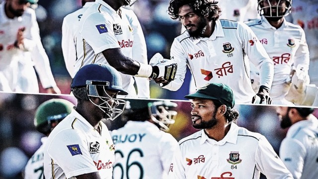 The first Test between Bangladesh and Sri Lanka ended in a draw at the Galle International Cricket Stadium