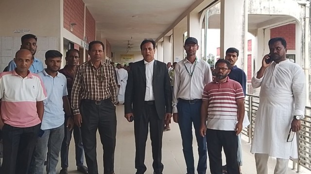 Journalist Lutfor Zaman Fakir exits the Netrakona Women and Children Repression Prevention Tribunal on July 15 after being acquitted in a false rape case widely believed to be retaliation for his investigative reporting on cross-border smuggling.