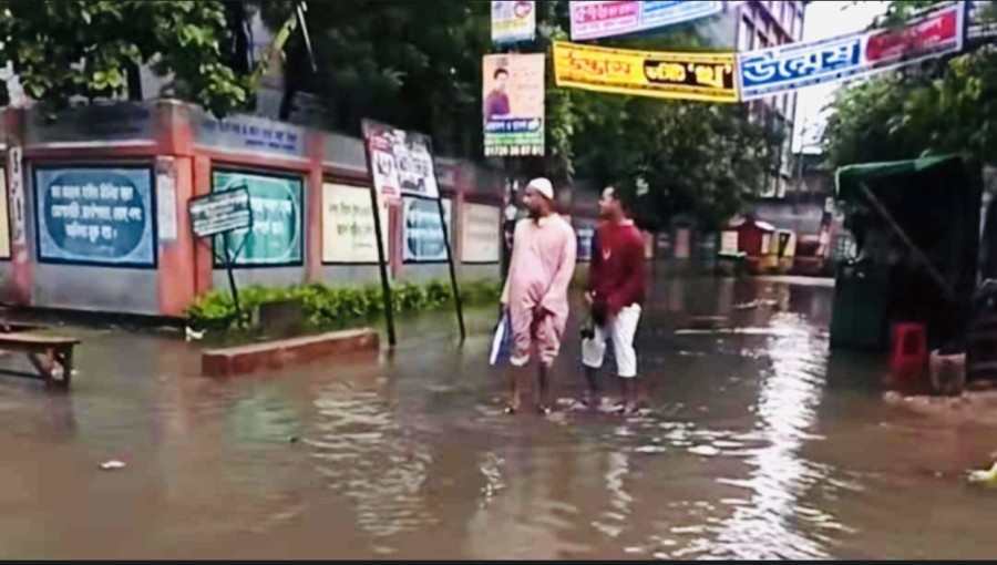 Road & Houses Have Been Flooded by Heavy Rains in Khulna City