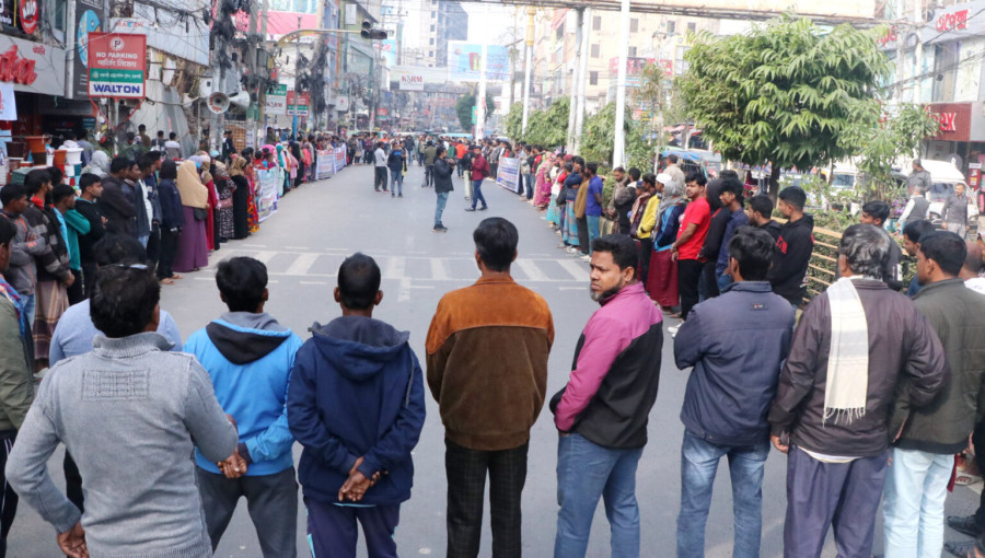 Protesters in Rajshahi demand an end to NESCO's unfair billing practices and improved WASA water quality.