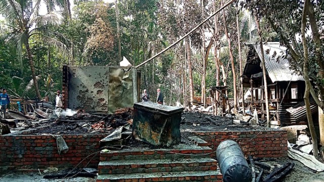 Mysterious Fire Guts Residential House in Kathalia, Elderly Woman Injured