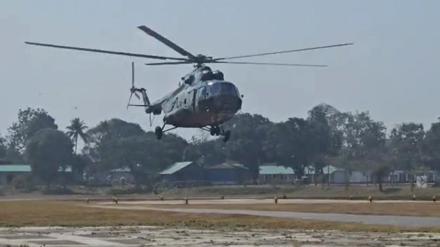 Voting Equipment Airlifted to Remote Khagrachhari Polling Centers