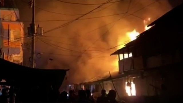 15 Shops Destroyed in Fire at Alexander Bazaar in Lakshmipur