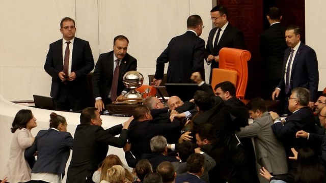 Violent Scuffle Erupts in Turkish Parliament During Budget Session