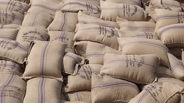 "The first shipment of wheat from Argentina being unloaded at Mongla Port, marking a significant step in food supply efforts."