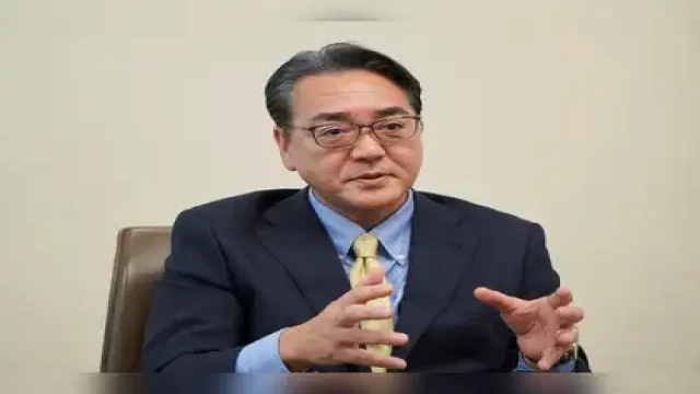 Fumitaka Nakahama, Head of Global Corporate & Investment Banking at Mitsubishi UFJ, outlines the company’s global expansion plans at their Tokyo office on July 10, 2025.