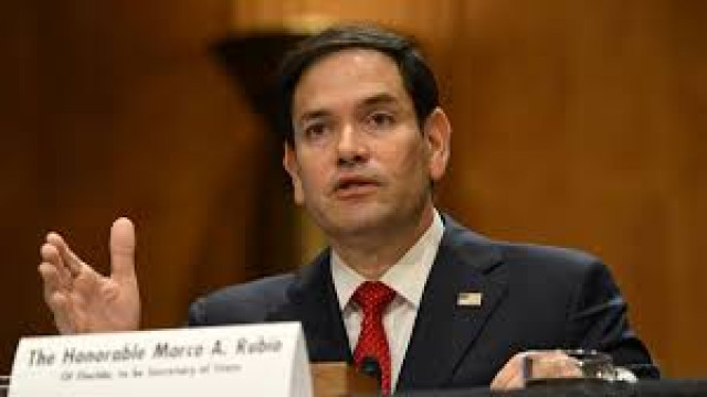 US Secretary of State Marco Rubio speaking to reporters before his scheduled departure for the Munich Security Conference.
