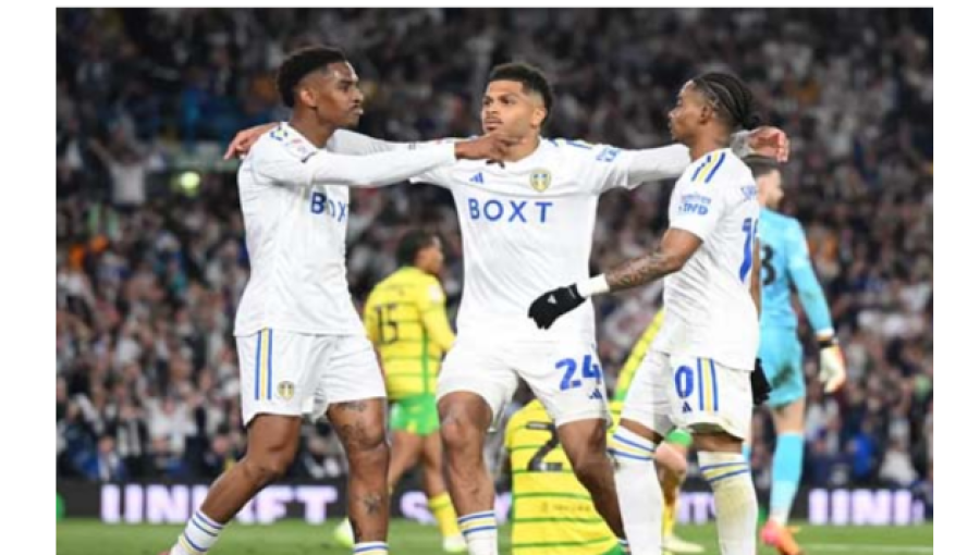 Leeds defeats Norwich to go to the Championship Playoff Final