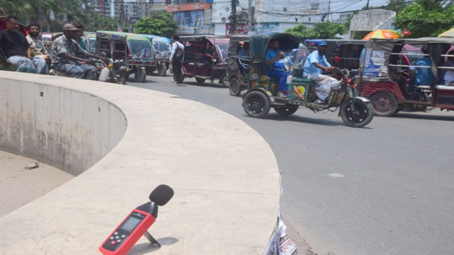 Vehicle horns and construction raise decibel levels to 97.2 at city hotspots, sparking health concerns and legal action.