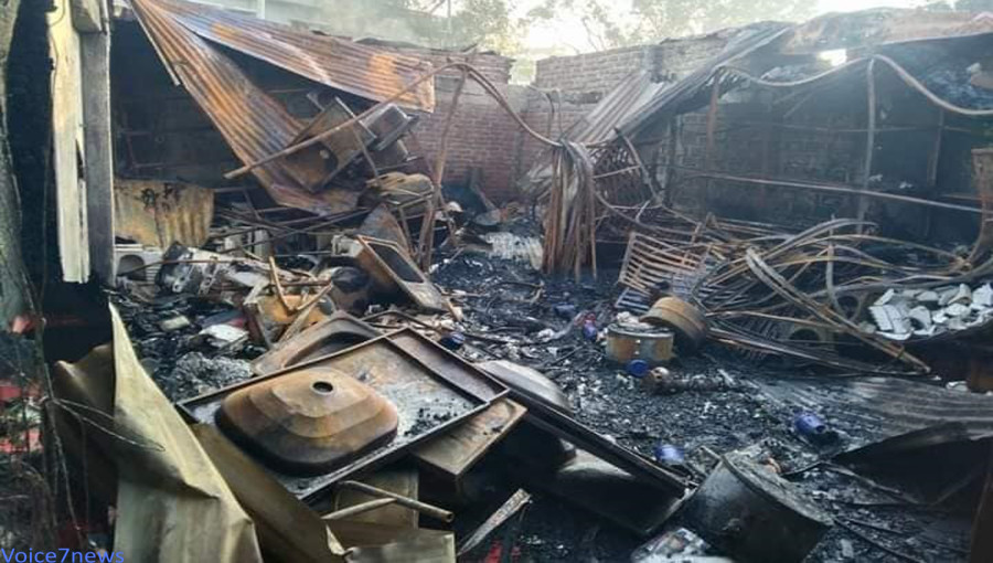 Fire at Haji Market in Sujanagar, Pabna, Destroys 8 Shops and Injures 5 People