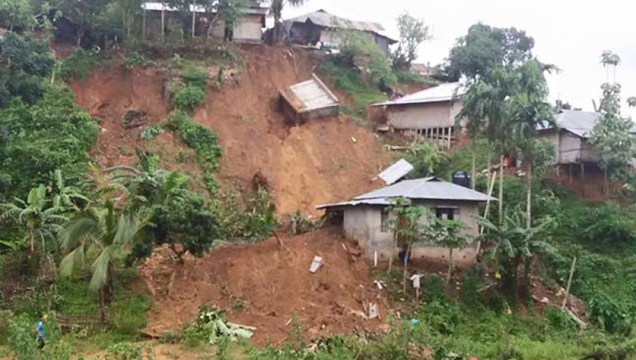 Local residents in Rangamati seek shelter as continuous rainfall puts 20,000 people at risk of landslides. The district administration has prepared 267 shelters to ensure the safety of those living in high-risk areas.