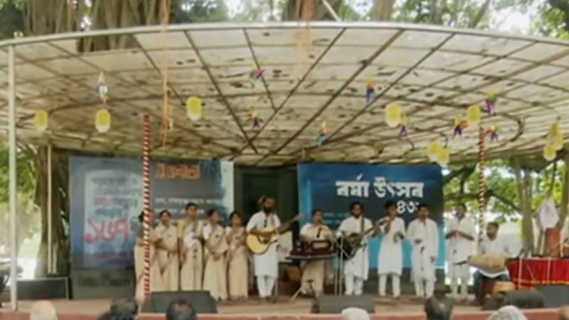 Monsoon Welcomed with Colorful Celebration at Bangla Academy