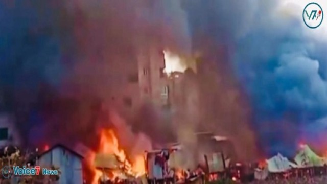 Dhaka Mirpur: A fire breaks out in Jhilpar slum