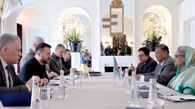 Munich Security Conference 2024: Bangladeshi Prime Minister Sheikh Hasina met with President Volodymyr Zelenskyy of Ukraine.