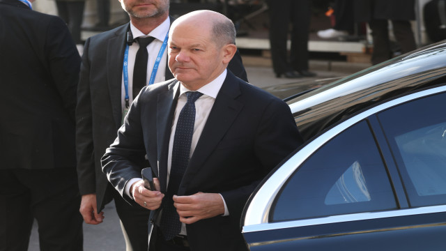 German Chancellor Olaf Scholz speaks at the Munich Security Conference, rejecting U.S. Vice President JD Vance’s remarks on European policies.