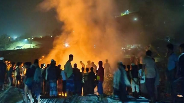 Fire Breaks Out at Balukhali Rohingya Camp in Ukhia