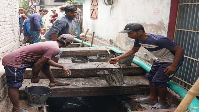 Harijan Palli in the city on the orders of the RASIC administrator