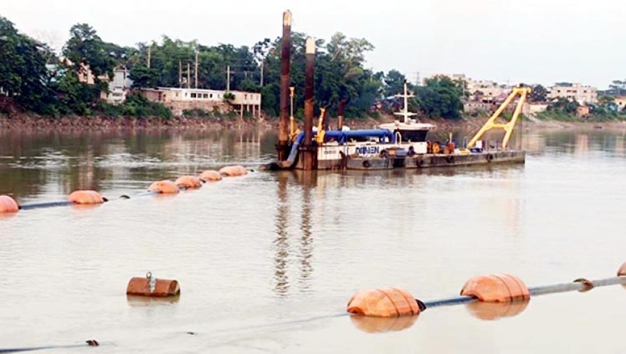 The stalled dredging project for Sylhet Surma and Kushiyara river has left the waterways silted and prone to severe flooding, causing frustration among local residents.