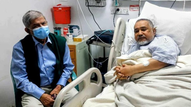BNP Secretary General Visits Jamaat-e-Islami Nayeb-e Ameer in Hospital