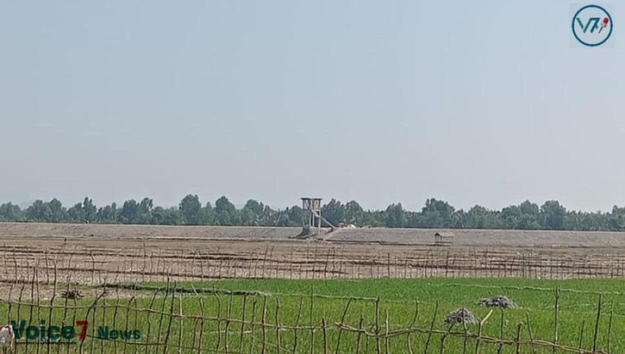 Bangladesh and Myanmar border in Teknaf.