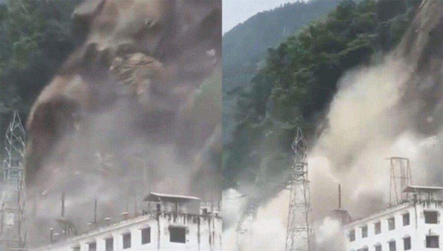 Landslide Causes Collapse of Teesta Dam Hydropower Station in Sikkim