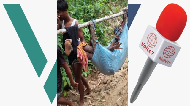 Local Residents Rescue man wounded in a suspected Arakan Army landmine blast in Bandarban border area.