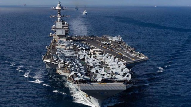 Two Sailors Injured in Fire on US Aircraft Carrier USS Gerald R. Ford