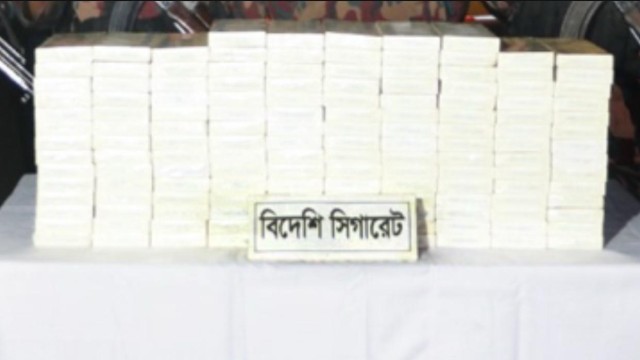 BGB Seizes Large Quantity of Indian Cigarettes in Rangamati